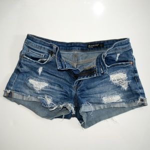 [BLANKNYC] The Fulton Denim Mini Shorts Distressed 27 Women’s
